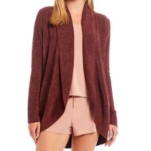 New Barefoot Dreams CozyChic Lite Circle Cardi Size XXL Roewood (Dark Red)